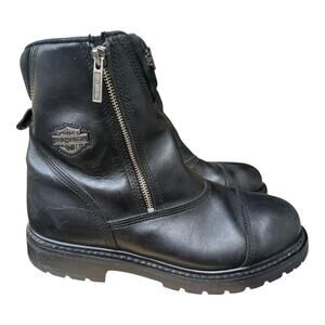 Harley Davidson Interstate 6 inch Motorcycle Biker Boot Twin Zip Men size 10